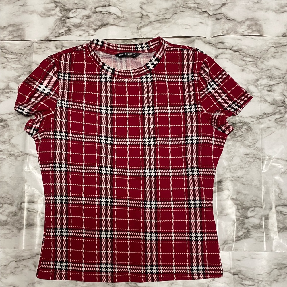 Red Plaid Top